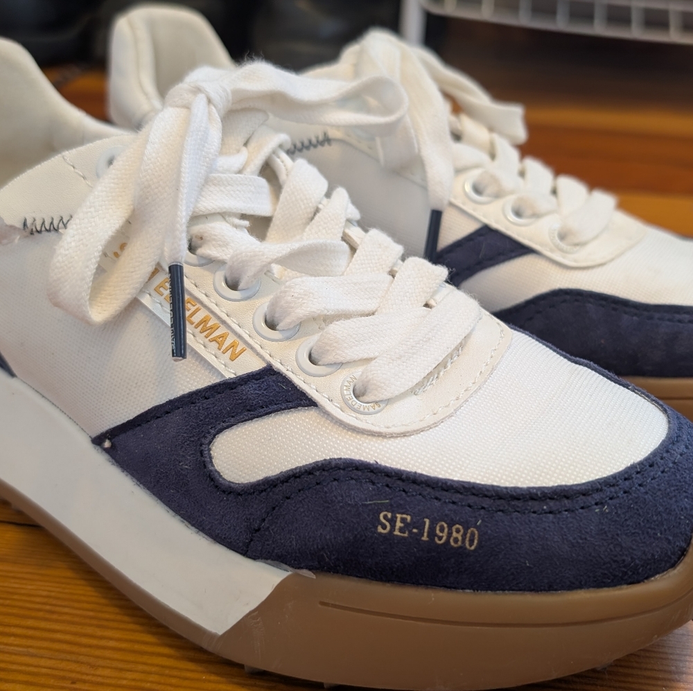 Sam Edelman Layla Sneakers - Navy And White